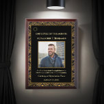Employee Of The Month Photo Logo Gold Personalize  Award Plaque<br><div class="desc">Employee Of The Month Photo Logo Gold Personalize Awards Plague for your employees at your company. Replace with your information or words,  logo or symbol and photograph.  Great to use for Award ceremonies and events or just to thank someone for their service.</div>
