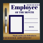Employee of the month photo recognition dry erase board<br><div class="desc">Easy peasy Employee,  Volunteer,  or Student of the month or week dry erase board to switch photos each month and write in your winner's name,  department or other information,  personalized with your choice of fonts,  text,  title and colors,  make it whatever you need for your recognition and engagement efforts.</div>