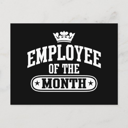 Employee Of The Month Postcard