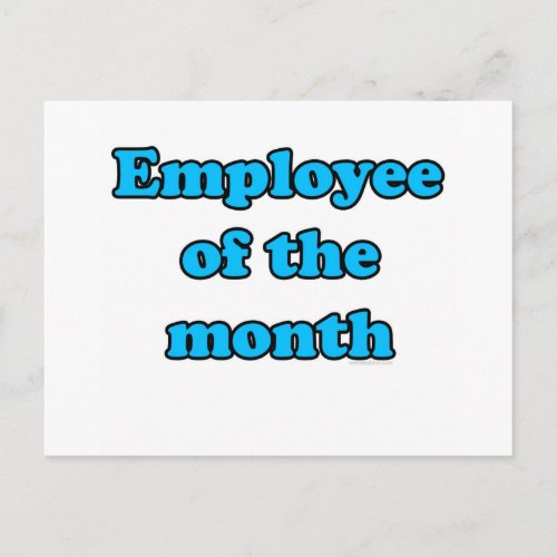 employee of the month postcard