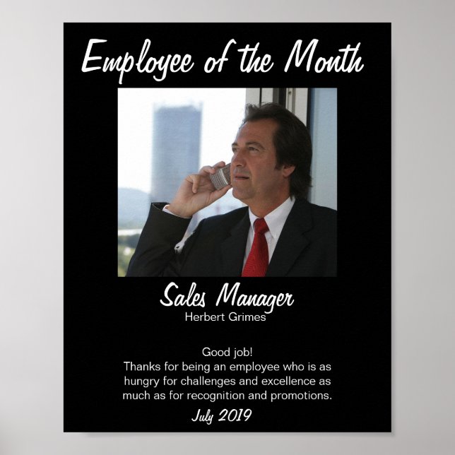 Employee of the month poster (Front)