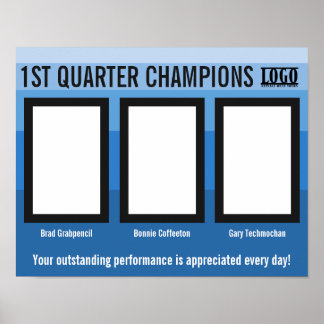 Employee of the month quarterly 4X6 photos Poster