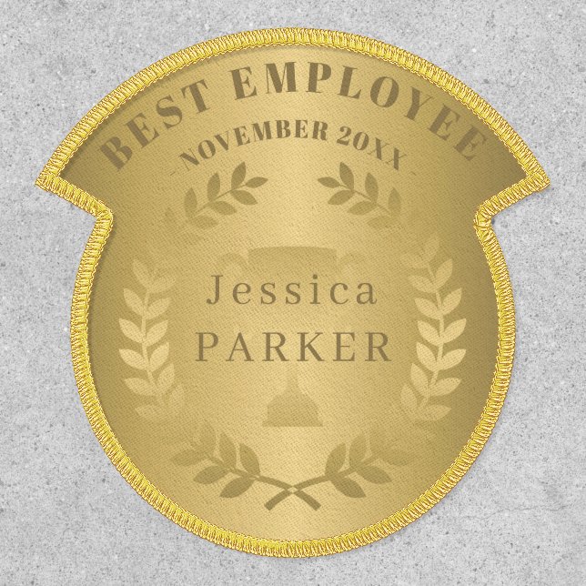 Employee of the month recognition award badge (Front)