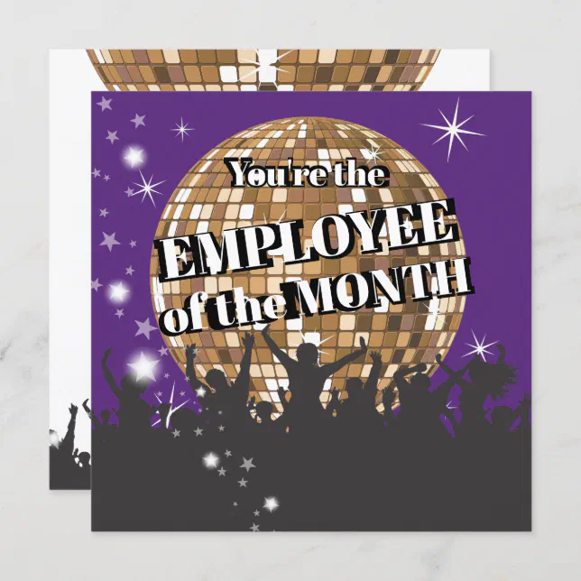 Employee Of The Month Recognition Award Card Zazzle