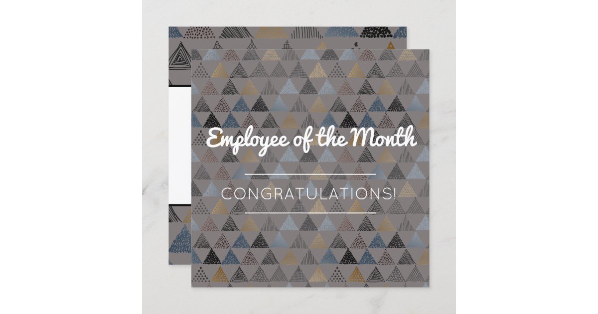 Employee Of The Month Recognition Award Card Zazzle