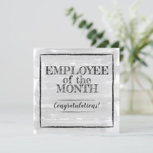 Employee Of The Month Recognition Award Card Zazzle