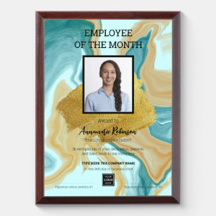 Employee of the month Recognition Award Plaque