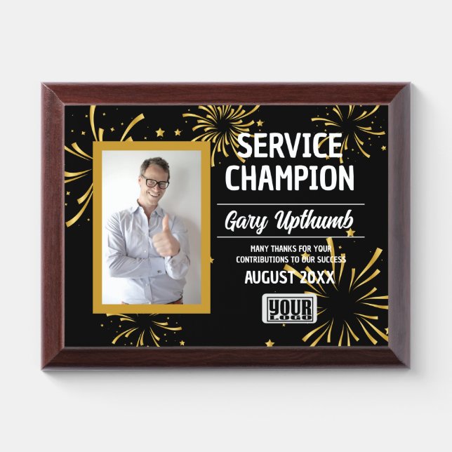 Employee of the month recognition photo award plaq (Horizontal)