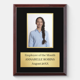 Employee of the Month Simple Minimalist Award Plaque