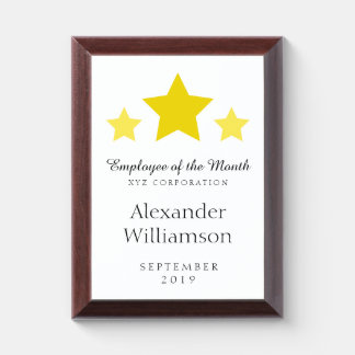 Employee of the Month | Stars Template Award Plaque