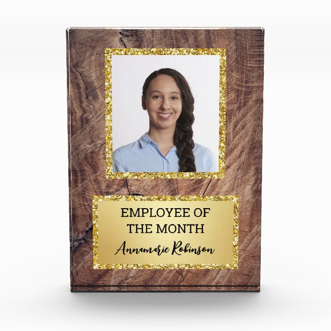 Employee of the month Stylish Acrylic Award (Front)