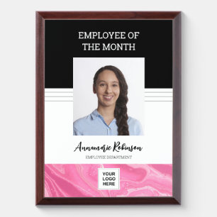 Employee of the month w/ Logo & Photo Award Plaque