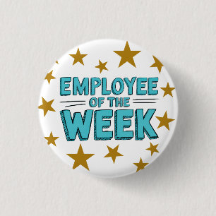 Employee of the week pin badge