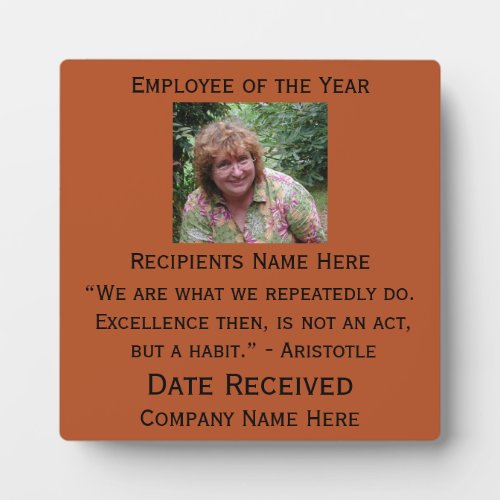 Employee of the Year Award Design by Janz Plaque