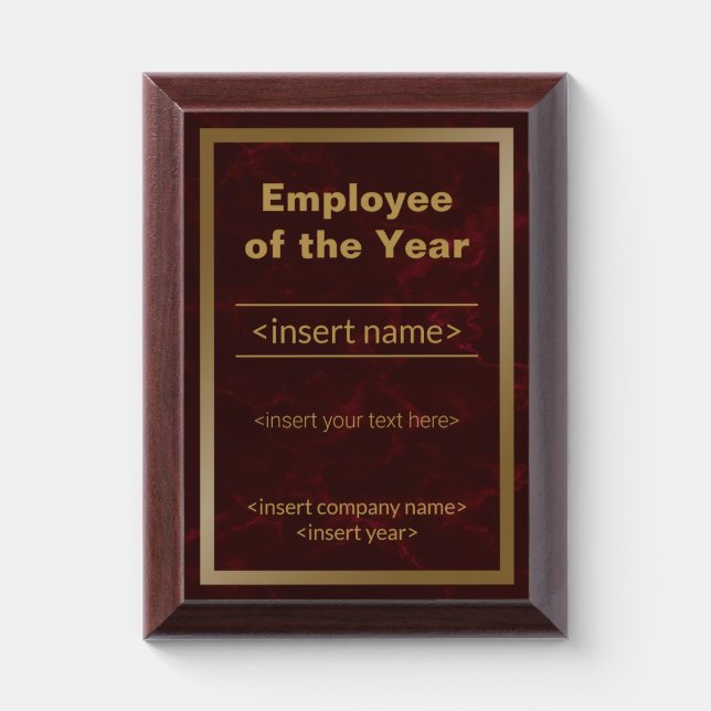 Employee  of the Year Award Plaque (Vertical)