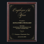 Employee Of The Year Company Logo Gold Custom Award Plaque<br><div class="desc">Employee Of The Year Company Logo Gold Custom Award Plaque for your employees at your company. Replace with your information or words and logo or symbol.  Great to use for Awards ceremonies,  events or just to thank someone for their service.</div>