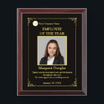 Employee of the Year Custom Photo | Gold & Black Award Plaque<br><div class="desc">Congratulations on being the Employee of the Year! This custom photo and message award plaque is a thoughtful way to recognize your dedication and hard work. you were ensuring a durable and long-lasting keepsake that you can cherish for years to come. The ability to personalize the message and photo makes...</div>
