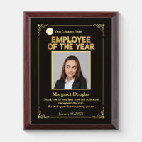 Employee of the Year Custom Photo | Gold & Black