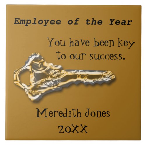 Employee of the Year Gold Silver Key Professional Ceramic Tile
