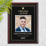 Employee of the Year Photo and Logo Template  Award Plaque<br><div class="desc">Person of the year award keepsake plaque to recognize that special person at your school,  company,  hospital or organization.</div>