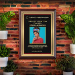 Employee of the Year Photo Company Logo Gold  Award Plaque<br><div class="desc">Employee of the Year Photo Company Logo Gold Custom Award Plaque is great to use for Award ceremonies or just to thank someone for their service. The Award Plaque can also be used for Organizations. Personalize it.</div>