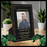 Employee Of The Year Photo Gold Custom Awards Plaque<br><div class="desc">Employee Of The Year Photo Logo Gold Personalize Awards Plague for your employees or volunteers in your company. Replace with your information and photograph. Great to use for Award ceremonies or just to thank someone for their service. Personalize it as a gift for that special person in your life. Can...</div>