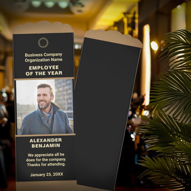 Employee Of The Year Photo Logo Gold Award Favors  Bookmarks (Employee Of The Year Photo Logo Gold Award Favors Bookmark a keepsake to give to your guest.)