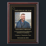 Employee Of The Year Photo Logo Gold Personalize  Award Plaque<br><div class="desc">Employee Of The Year Photo Logo Gold Personalize Awards Plague for your employees or volunteers in your company. Replace with your information and photograph. Great to use for Award ceremonies or just to thank someone for their service. Your can make it a gift for that special person in your life....</div>