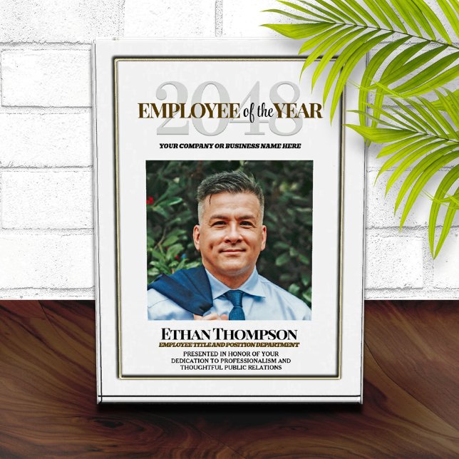 Employee of the Year Photo Template  Acrylic Award (Creator Uploaded)