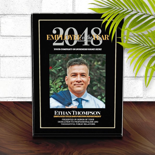 Employee of the Year Photo Template  Acrylic Award (Creator Uploaded)