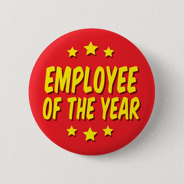 Employee of the year pinback button (Front)