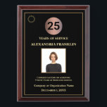 Employee of the Year Service Photo Custom Award Plaque<br><div class="desc">Employee Year Service Awards Photo Gold Custom Plaque for your employee at your company. Replace with your information or words,  logo or symbol and photograph. Celebrate you employee many years of service.  Great to use during Award ceremonies for business,  sports,  government,  education and other awards ceremonies.</div>