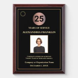 Employee of the Year Service Photo Custom Award Plaque