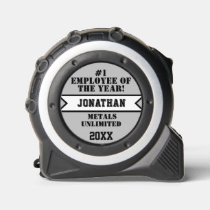 Employee of the Year Silver Black Any Occupation Tape Measure