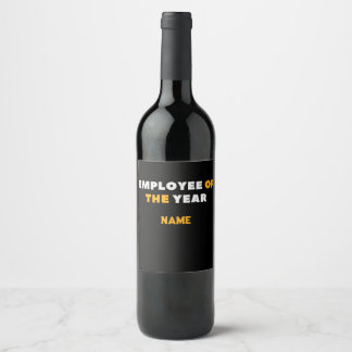 Employee of the year wine wine label