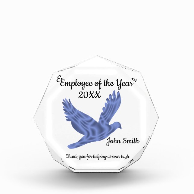 Employee of Year Appreciation Recognition Award (Front)