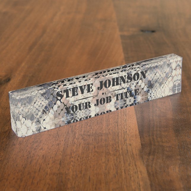 employee, office, co-worker, title, position, desk name plate (Side)