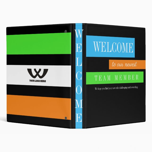 Employee orientation onboarding training welcome 3 3 ring binder (Background)