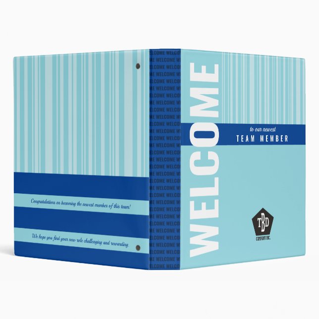 Employee orientation onboarding training welcome 3 ring binder (Background)
