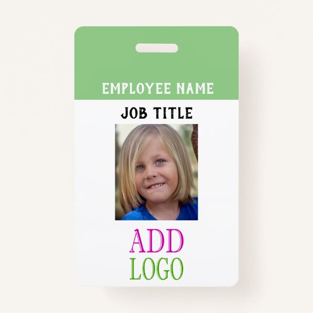 Employee Pass - Photo pass-  Name ID Badge (Front)