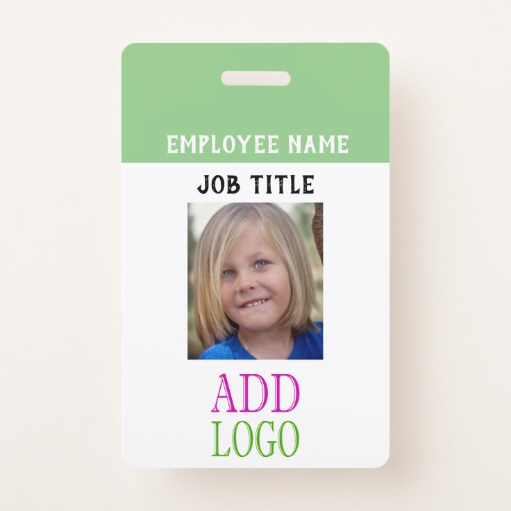 Employee Pass - Photo pass- Name ID Badge | Zazzle