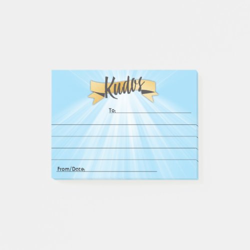 Employee peer recognition kudos customized post_it notes