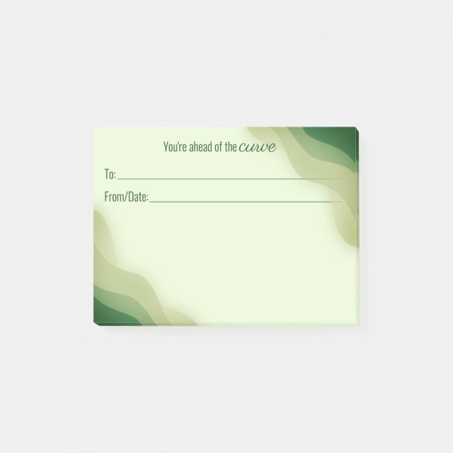 Employee peer recognition kudos customized post-it notes (Front)