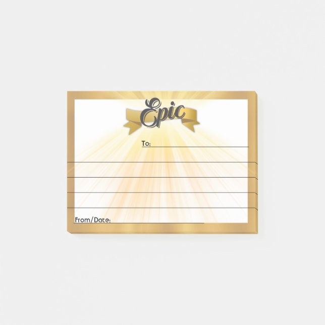 Employee peer recognition kudos customized post-it notes (Front)