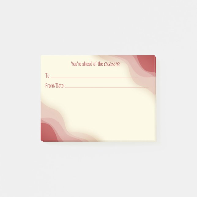 Employee peer recognition kudos customized post-it notes (Front)