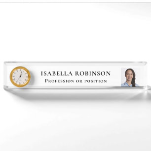 Employee Photo and Position Modern Office Desk Name Plate
