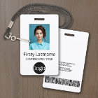 Employee - Photo, Bar Code, Logo, Name Gradient