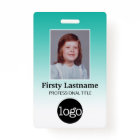 Employee - Photo, Bar Code, Logo, Name Gradient