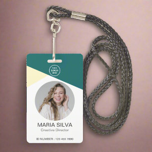 Employee Photo Barcode Title & Name Corporate Badge