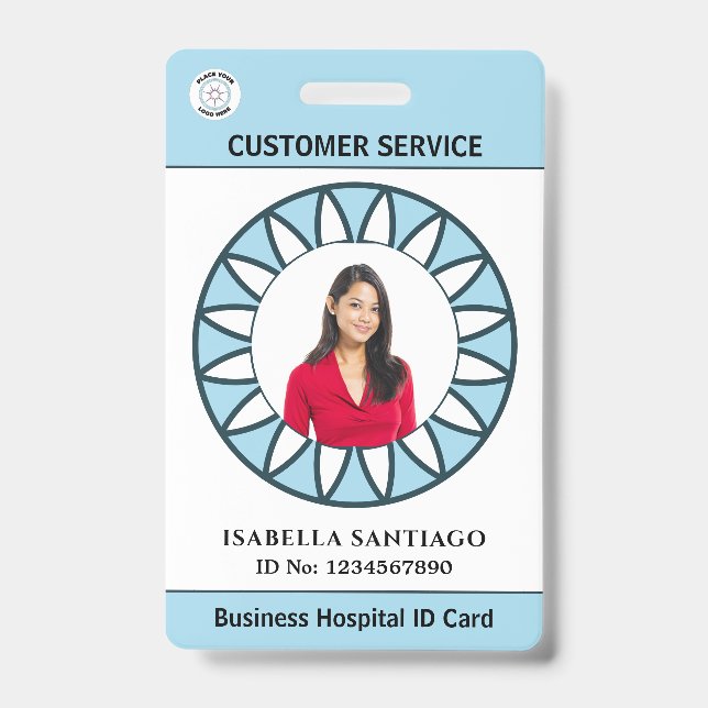 Employee Photo Business Hospital ID Card Custom  Badge (Front)